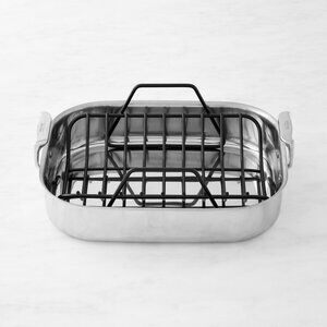 All-Clad Stainless-Steel Roasting Pan with Rack 11 x 14